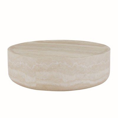 Dexmalle Mars Pattern Round Coffee Table for Living Room