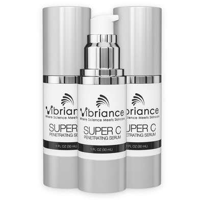 Vibriance Super C Serum for Mature Skin, Vitamin C, Face Serum, All-In-One Formula Hydrates, Firms, Lifts, 1 fl oz (30 ml), Pack of 3