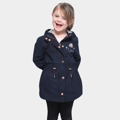 Rokka&Rolla Girls' Light Rain Jacket Trench Coat