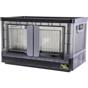 dbest products Quik Box Stackable Storage Bins With Doors Collapsible Organizer & Foldable Container - 8.4 Gal - 1 of 4