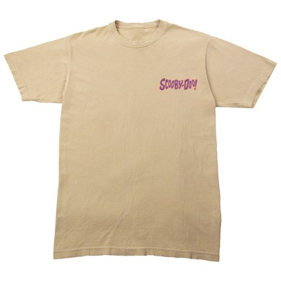 Scooby Doo Scooby and Shaggy With Logo Men's Sand Short Sleeve Tee