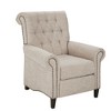 NicBex Polyester Accent Chair,Upholstered Living Room Chairs with Button Tufted Back,Modern Armchair,Push Back Accent Chairs for Living Room,Cream - 4 of 4
