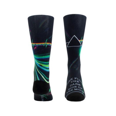Pink Floyd Men's Crew Socks, Dye-Sublimated Dark Side of the Moon - 1 Pair
