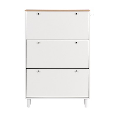 Bella Depot  31.5''W Shoe Cabinet with 3 Flip Drawers