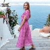 Women's Abstract Leaf Floral Print Maxi Cover-Up Dress - Cupshe - 4 of 4