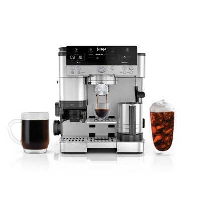 Ninja Luxe Café Premier Series 3-in-1 Espresso, Coffee and Cold Brew Machine ES601: Barista System, Frother, Stainless Steel