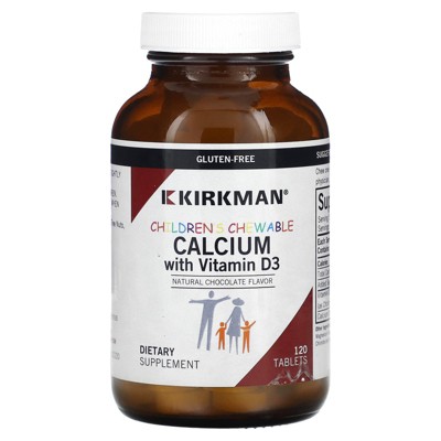 Kirkman Labs Children's Chewable Calcium with Vitamin D3, Natural Chocolate, 120 Tablets