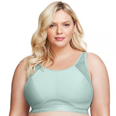 Glamorise Womens No-Sweat Mesh Sports Wirefree Bra 1068 Jade
