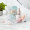 9"x6"x3.25" Large Plastic Bathroom Tray Clear - Brightroom™: Organizer, Stackable Storage, Hand Washable - 2 of 4