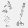 LED Variable Lighted Vanity Mirror - Zadro: 10x Magnifying, Round Metal & Glass, Spot Clean, 15.75" High - 2 of 4
