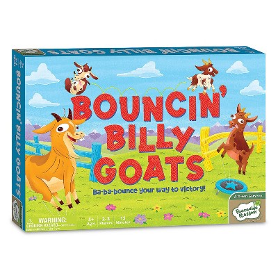 Peaceable Kingdom Bouncin’ Billy Goats Family Board Game - Practice Strategy with Family Games For Kids and Adults