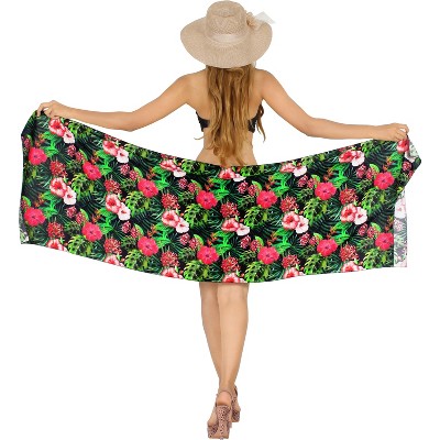 HAPPY BAY Women's Summer Bikini Wraps Beach Wrap Swimwear Skirt Bathing suit Swimsuit Sarong Coverups for Women One Size Short Multicolored, Leaves