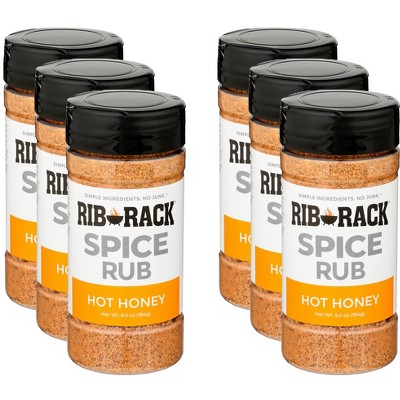 Rib Rack Rub Hot Honey Spice - Pack of 6 - 6.5 oz