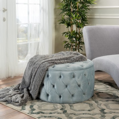 Zelfa New Velvet Ottoman - Christopher Knight Home
