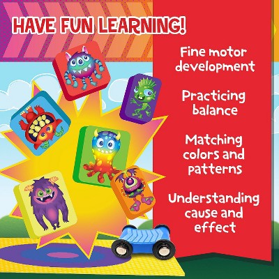 Peaceable Kingdom Crash Monsters Toddler Game - Learning Toys for 2 Year Olds and up, Preschool Games, Toddler Board Games - Develops Fine Motor