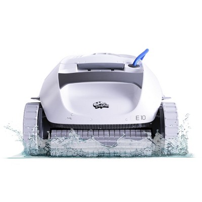 Dolphin E10 (2024) Robotic Pool Vacuum with Active Scrubber, Top-Load Filter, for Above-Ground Pools up to 30 FT