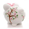 Child To Cherish 7.75 In Pink Dotted Owl Piggy Bank Money Saver Butterfly Decorative Banks - 3 of 4