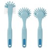 GoodCook Ready 3pk Dish Brush Set: Rubber & Plastic Cleaning Tools, Blue, 11.5" Height, 5.75" Width, 2.25" Depth - 2 of 4