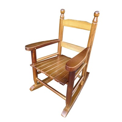VisioGear Rocking Chair, Children's Rocking Chair with Armrests, Indoor or Outdoor Porch Rocker for Garden, Brown, 14.17"*18.90"*22.44"