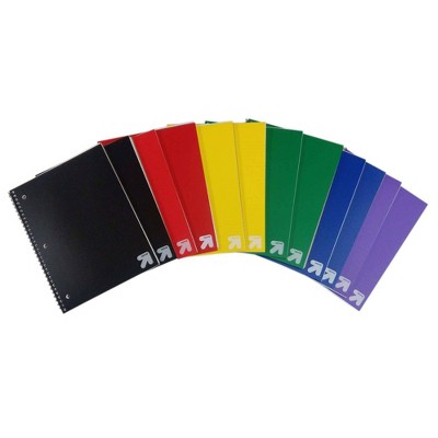12pk 70 sheet College Ruled 1 Subject Spiral Notebook Assorted Colors - up&up™: Bulk, Soft Cover, Perforated Pages