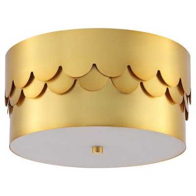 Jimena 3 Light 13" Flush Mount - FLU4113 - Brass - Safavieh
