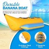 SereneLife Person Inflatable Banana Boat, Includes Storage Bag, Foot Pump, and Repair Kit, Tough and Thick, Reinforced Seats and Foot Areas - 3 of 4