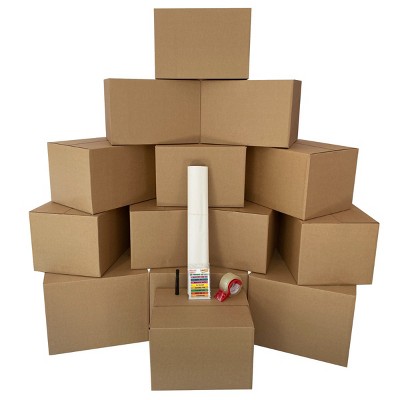 UBMOVE Moving Boxes 1 Room Bigger Moving Kit 14 Boxes plus Supplies & Tape