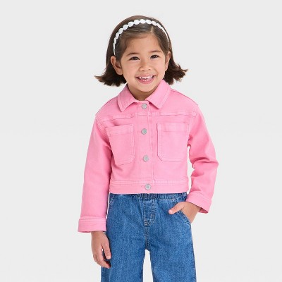 Toddler Girls' Denim Jacket - Cat & Jack™ Medium Pink