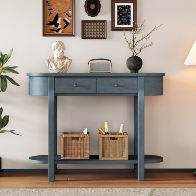Wooakway 40"L 30"H 15.5"D Dresser TV Stand Console Table for Entryways Living Rooms Bedrooms Hallways
