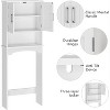 Over The Toilet Storage Cabinet, Double Door Bathroom Storage Organizer with Anti-Tip Device - 2 of 4