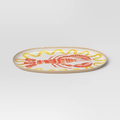 16" Oval Lobster Serving Platter Orange - Threshold™