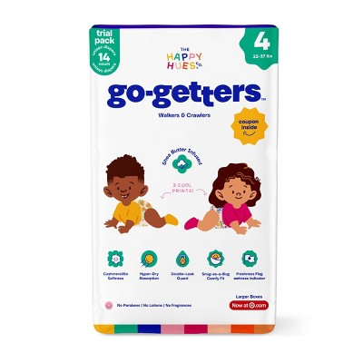 Happy Hues Go-Getters Disposable Diapers Trial Pack - Size 4 - 14ct