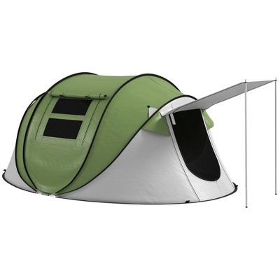 Outsunny Pop Up Tent with Porch and Carry Bag, 3000mm Waterproof, for 2-3 People, (Poles Included)