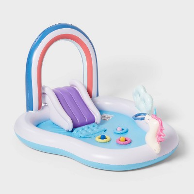 70'' x 92'' x 50'' Play Center Update 34 gal Novelty Kiddie Pool Rainbow - Sun Squad™