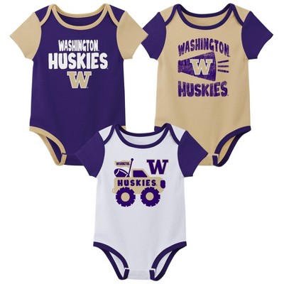 NCAA Washington Huskies Infant Boys' 3pk Bodysuit