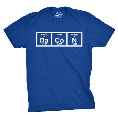 Mens The Chemistry Of Bacon T Shirt Funny Nerdy Graphic Periodic Table Science - Crazy Dog Men's T Shirt