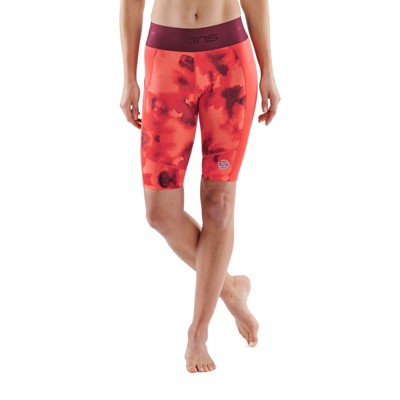 SKINS SERIES-3 Women's Premium Compression Half Tights-Improve Circulation, Reduce Soreness for Rugby, Running & Workouts Spark Camo X-Small