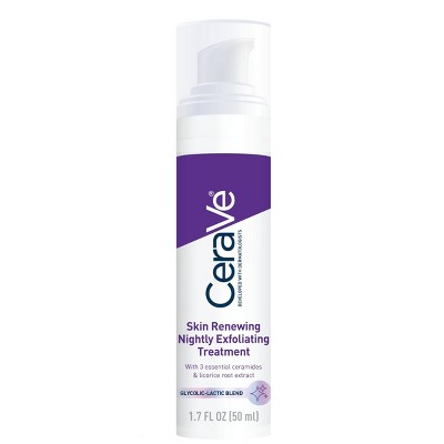 CeraVe Skin Renewing Nightly Exfoliating Treatment Glycolic Acid Face Serum - 1.7 fl oz