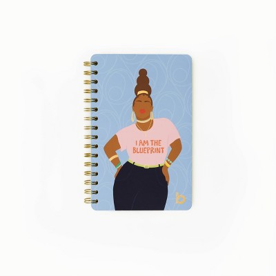 Be Rooted 5.5"x8.5" 'I Am The Blueprint' Spiral Lined Journal