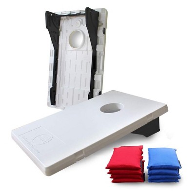 Driveway Games All Weather EZ Carry Portable Bean Bag Cornhole Game Set for Indoor and Outdoor Use with 2 Target Boards and 8 Bean Bags