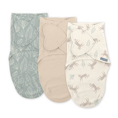 SwaddleMe by Ingenuity Monogram Collection Swaddle Wrap, for Ages 0-3 Months - 3pk