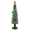 Northlight Glittered Tree with Cardinals Christmas Decoration - 11" - Green and Red - 4 of 4