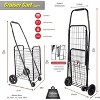 dbest products Cruiser Cart Lightweight Collapsible Sport Shopping Grocery Folding Laundry Wheels Basket - 4 of 4