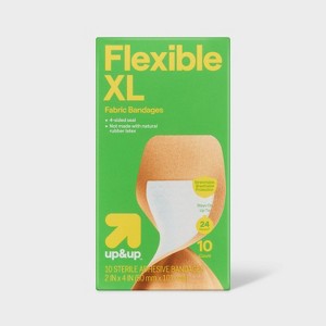 Extra Large Flexible Fabric Bandages - 10ct - up&up™ - 1 of 4