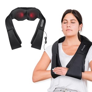 HOM Neck, Shoulder and Back Massager with Soothing Heat and Deep Tissue Kneading for Body and Muscle Pain Relief at Home, Office, and Cars - 1 of 4