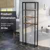 Costway 4-Tier Over the Toilet Storage Rack Freestanding Bathroom Organizer Rustic Brown - 3 of 4