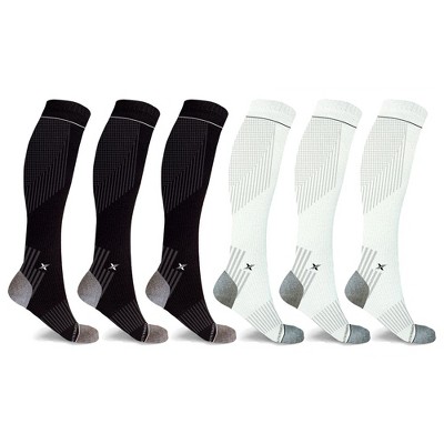 Extreme Fit Copper Compression Pain Relief Targeted Knee High Compression Socks - 6 Pair