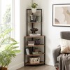 KTMBDW 6-Tier Corner Open Shelf Modern Bookcase Wood Rack Shelving Unit,Plant Album Trinket Stand Small Bookshelf for Living Room Home Office - 2 of 4