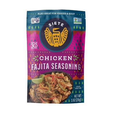 Siete Gluten Free Chicken Fajita Seasoning - 1oz