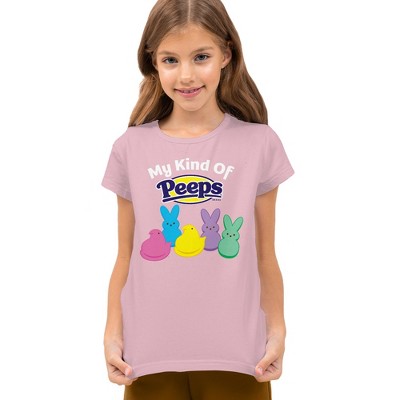 Easter My Kind Of Peeps Kids T-Shirt For Youth Pink